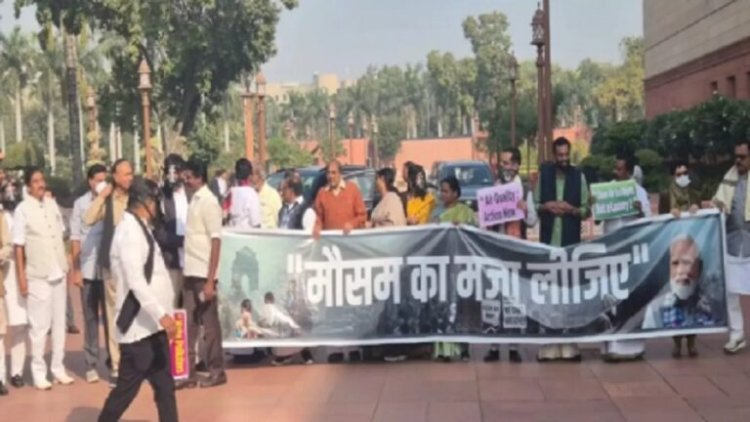 किस मौसम का मजा लें, बाहर देखें न क्या स्थिति बनी हुई है’,… संसद परिसर में प्रदूषण पर विपक्ष का प्रदर्शन, जानें कांग्रेस नेता प्रियंका गांधी ने क्या कहा ?