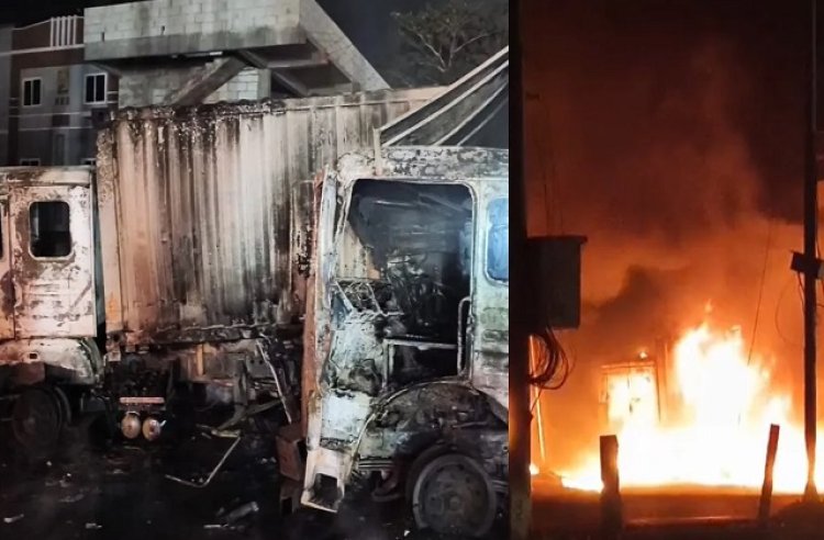 दर्दनाक हादसा: दो ट्रकों की टक्कर के बाद लगी भीषण आग ने छीनी ड्राइवर की जिंदगी, नेशनल हाईवे पर घंटों तक मची रही चीख-पुकार