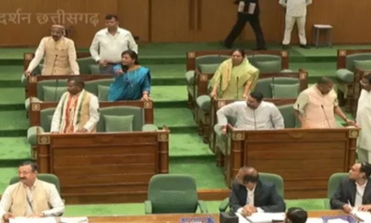 सरकारी जमीनों में अतिक्रमण पर सदन में हंगामा: भूपेश बोले- अतिक्रमणकारियों को सरकार का संरक्षण, नारेबाजी करते हुए विपक्ष का वॉकआउट