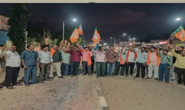 तीन राज्यों में BJP की जीत पर कोपरा में जश्न, आतिशबाज़ी और ‘झालमुड़ी पार्टी’ से गूंजा शहर