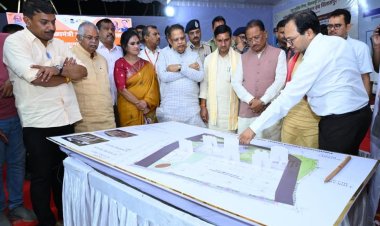 मुख्यमंत्री  विष्णुदेव साय ने बिलासपुर में निर्माणाधीन नालंदा परिसर एवं एजुकेशन हब का किया निरीक्षण