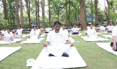 कोटमहर गार्डन में उत्साहपूर्वक मनाया गया 12वां अंतरराष्ट्रीय योग दिवस