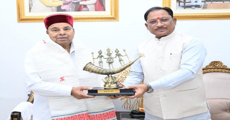मुख्यमंत्री साय से कर्नाटक के राज्यपाल थावरचंद गहलोत ने की सौजन्य भेंट