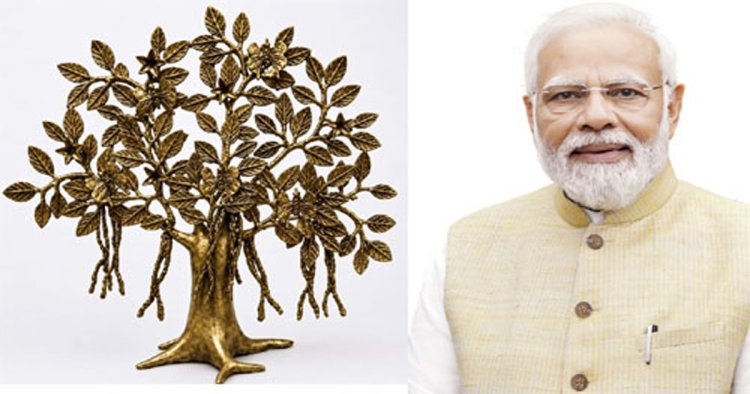 विश्व मंच पर छत्तीसगढ़ की सांस्कृतिक छाप: प्रधानमंत्री मोदी ने न्यूजीलैंड के प्रधानमंत्री को भेंट की बस्तर की ढोकरा ट्री ऑफ लाइफ शिल्पकृति