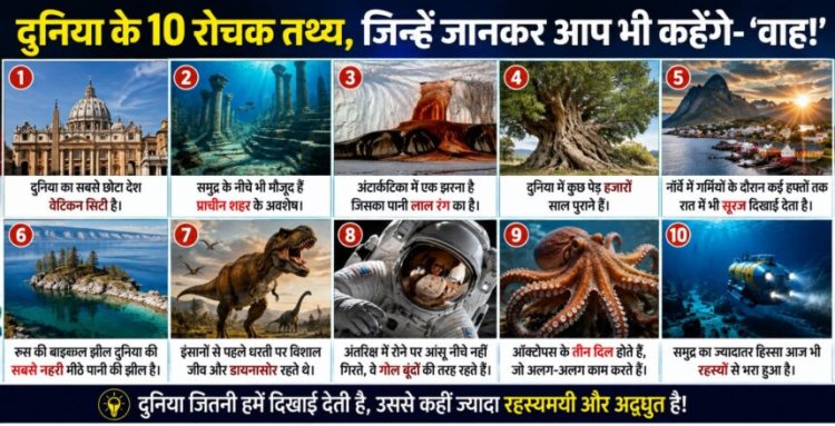 Amazing Facts: दुनिया के 10 ऐसे रोचक तथ्य, जिन्हें जानकर आप भी कहेंगे- ‘ये सच में होता है?’