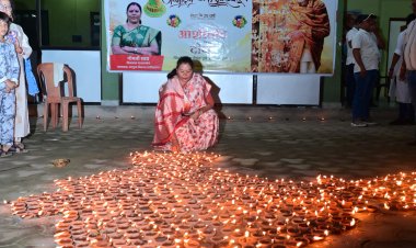 2100 दीपों से जगमगाया विधायक निवास, सेवा संकल्प अभियान की शुरुआत